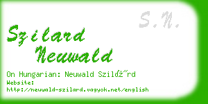 szilard neuwald business card